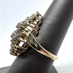 10K 417 Yellow Gold 5.2G 0.53ctw Diamond Cluster Ring Size: 7!